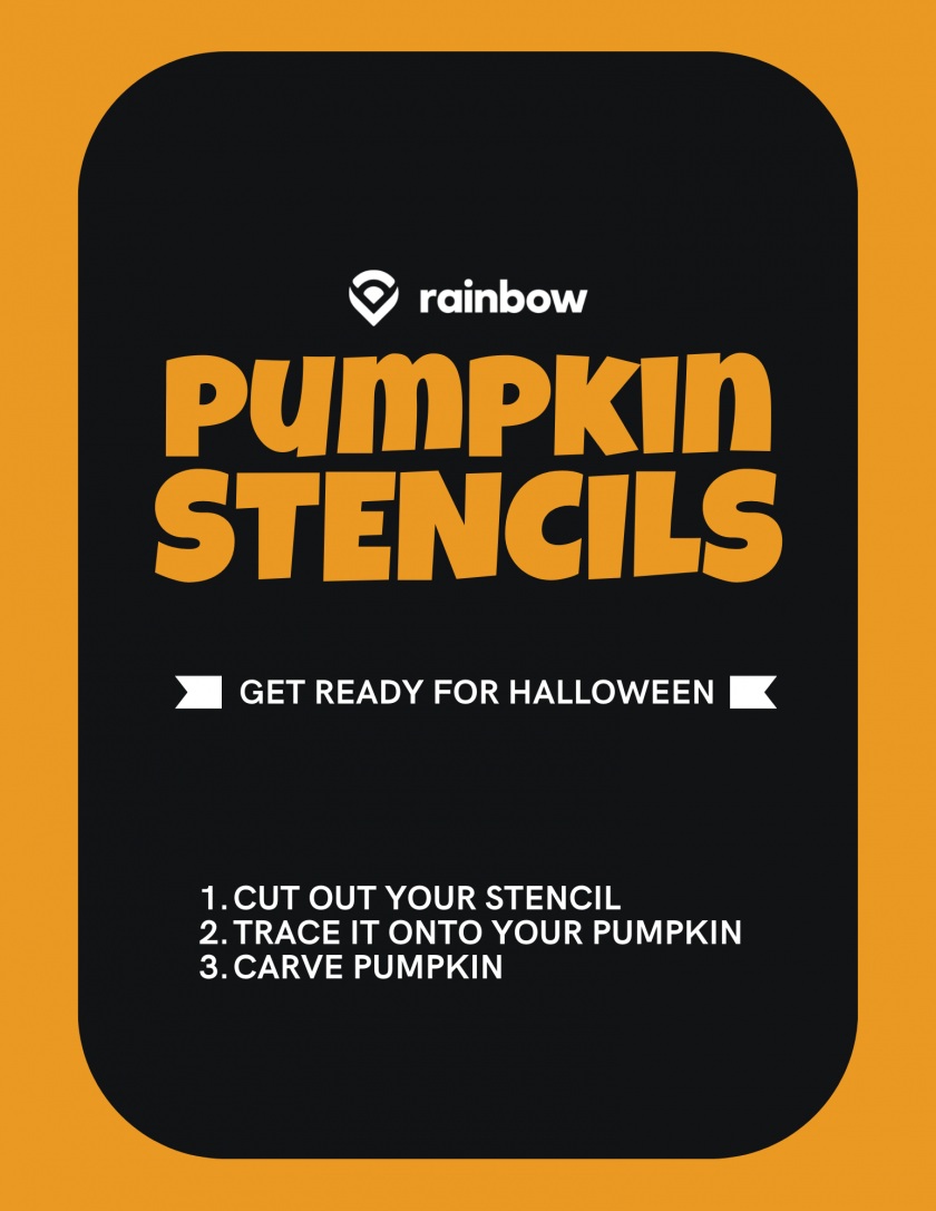 Rainbow Pumpkin Carving Stencils | Rainbow Communications | High-Speed ...